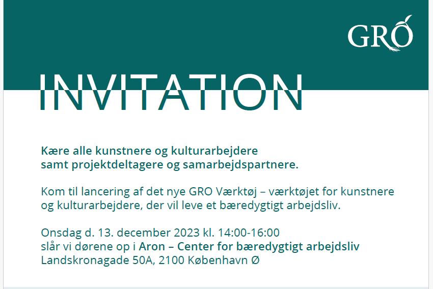Invitation til lancering af GRO
